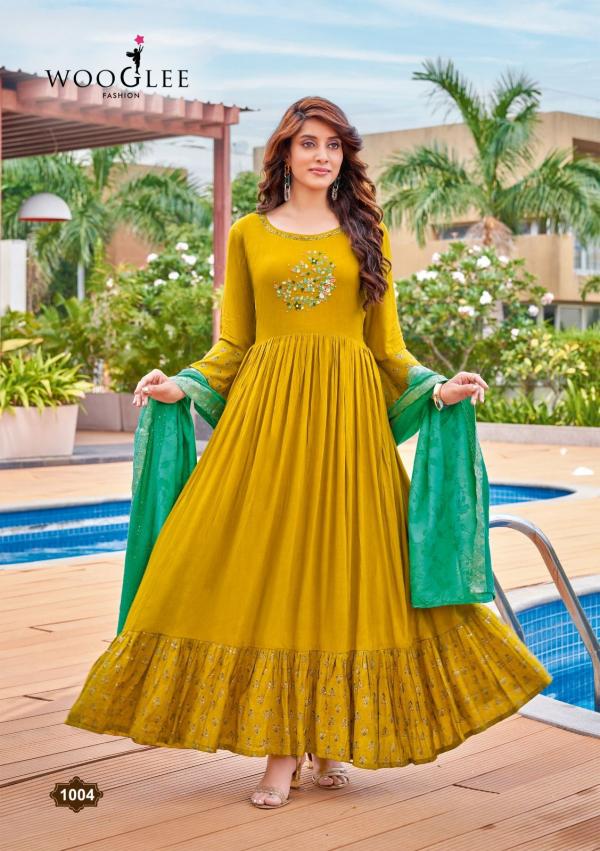 Wooglee Aaradhya Anarkali Long Kurti With Dupatta Collection